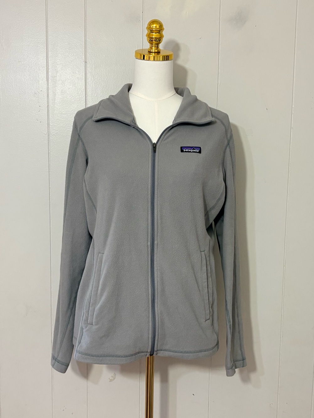 Patagonia Women’s Micro D Full Zip Fleece Jacket Gray Size L SP20 25416
